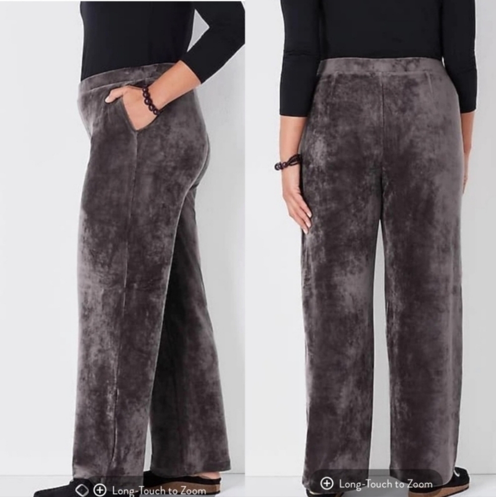 J. Jill Pure Jill Grey velour pants size xs petite